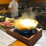 銀座おかもと - お鍋の用意