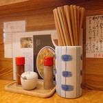 らぁめん 一福 - 卓上調味料。
