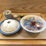 琥珀 - 料理写真:・マコモダケと小松菜とラムのスープカレー 1,680円/税込
・ごはん 大盛 100円/税込
・味玉 100円/税込