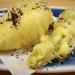 和食 築山 - 料理写真:穴子と青唐の天麩羅