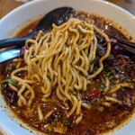 龍珠China - 太麺。担々麺には珍しい。でも抜群に美味しい。