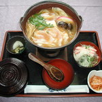 Miyoshiya - いのしし味噌鍋定食・冬本番、いのしし肉は脂身がとても美味しく、バラ肉使用。１５００円