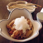 うなぎのまつ嘉 - キノコのおろし和え　これが美味い！