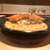 上六ワイン - ワタリガニのパエリア