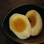 豚小家 - 2014/3/30　お通しの煮玉子！