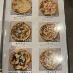 PIZZERIA 18 - ピザメニューです。2024/10/2撮影。