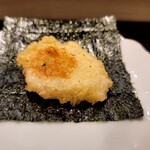 島津 - 帆立の天婦羅を海苔で