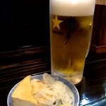 焼鳥 あばれん坊 - 生ビールとお通し