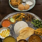 ナングロガル 新大久保店 - ネパールローカル料理セット（ギー抜き）