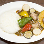 ◆季節の素揚げ野菜＆チキンカリー