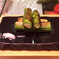 鮨　臥龍 - 太いアスパラを塩焼きに
