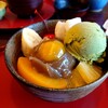 竹風堂 - クリーム栗あんみつ。