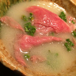 虎白 - 煮物：和牛　筍・蕗・花山椒