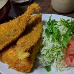 さすけ食堂 - アジフライ3枚