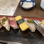 寿し肴和志 - ◉ 上寿司　3,400円（税込）
      　☘️ 雲丹、大トロ、あんこう肝付き、鰻、
      　　アワビ、秋刀魚など、
      　　好きなネタがたくさんありました！