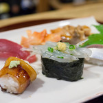 Sushi Chuu - ヤリイカの煮いか、白魚