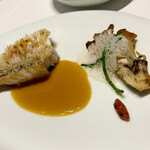 Restaurant Bellustar - 甘鯛の鱗焼き　とび色舞茸　ブイヤベース