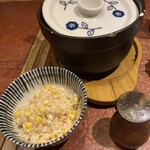 博多メシ 男厨 - 白身ととうもろこしの土鍋　１４００円