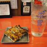 ぎょうざの求胃ちゃん - 鯖梅紫蘇餃子 ＆ 白酒ソーダ割