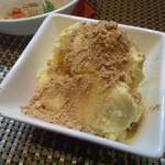 佳肴ながつき - 2014.4. チビ用のアイスはきなこかけ