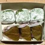 호우잔지 차도코로 - 찹쌀떡 3개 + 벚꽃떡 3개 세트