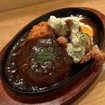 ブレッシングス - ハンバーグ＆チキン南蛮ランチ（1400円） ご飯大盛（100円）