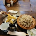 手打ちそば 松の實 - 海老天せいろ