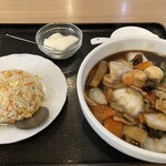幸福園 - 五目そば＋半炒飯880円