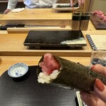 鮨 十兵衛 - 葱トロ巻き　これはもう、危険です。美味しいどころではありません。