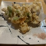 小料理 椿 - かき揚げ〜きのこ入り！