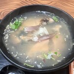 む蔵 - サケ茶漬け 1,400円 (利尻昆布出汁入れたとこ)