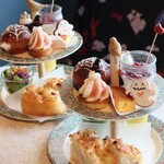 CAFE Tea Tree - 【2024.10】アフタヌーンティーランチ・全部のせ・クッキー付(税込2,300円)