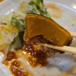 キッチン ブルー グローブ - ソテーと南瓜