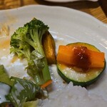 キッチン ブルー グローブ - ズッキーニ&人参にもソース