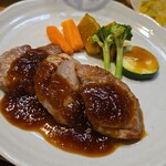 キッチン ブルー グローブ - 反対側から、コッテリなポリネシアンソース