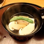 日本料理 太月 - 松茸・甘鯛・ささげ・落花生豆腐の煮物椀