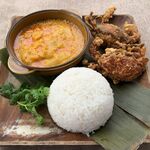 スコンター - ソフトシェルクラブ＆カレー炒め