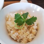 鶏×麦 らら - サッパリしている生姜ご飯！丼ぶりで食べたい！