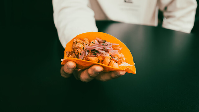 "Pork Carnitas & Red onion"