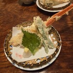 かに道楽 - かに天ぷら