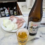 馬場ホルモン - ビールとともに