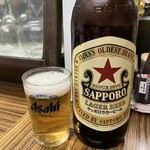 立呑み処 入部酒店 - 赤星大瓶