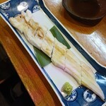 三代目まる天 - 穴子白焼き山葵醤油９５０円
