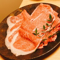 先斗町しゃぶしゃぶすき焼き きらく - なみき牛のモモ