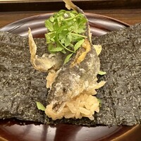 のぐち 継 - 子持ち鮎の手巻き寿司
