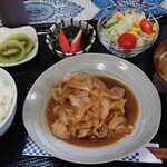 椀々亭 - 豚しょうが焼き定食 990円