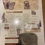 神田西口 もつ焼のんき - ドリンクメニュー①