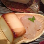 銀座ろくさん亭 - チーズ黄金焼とヤリイカ明太