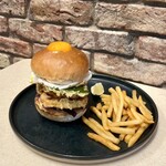 J.S. BURGERS CAFE - 月見つくね天ぷらバーガー