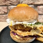 J.S. BURGERS CAFE - 月見つくね天ぷらバーガー